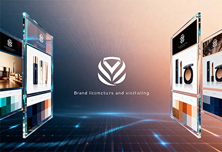 Futuristic digital display showcasing luxury brand products with AI corporate videos – created by AIM Kreations Hyderabad