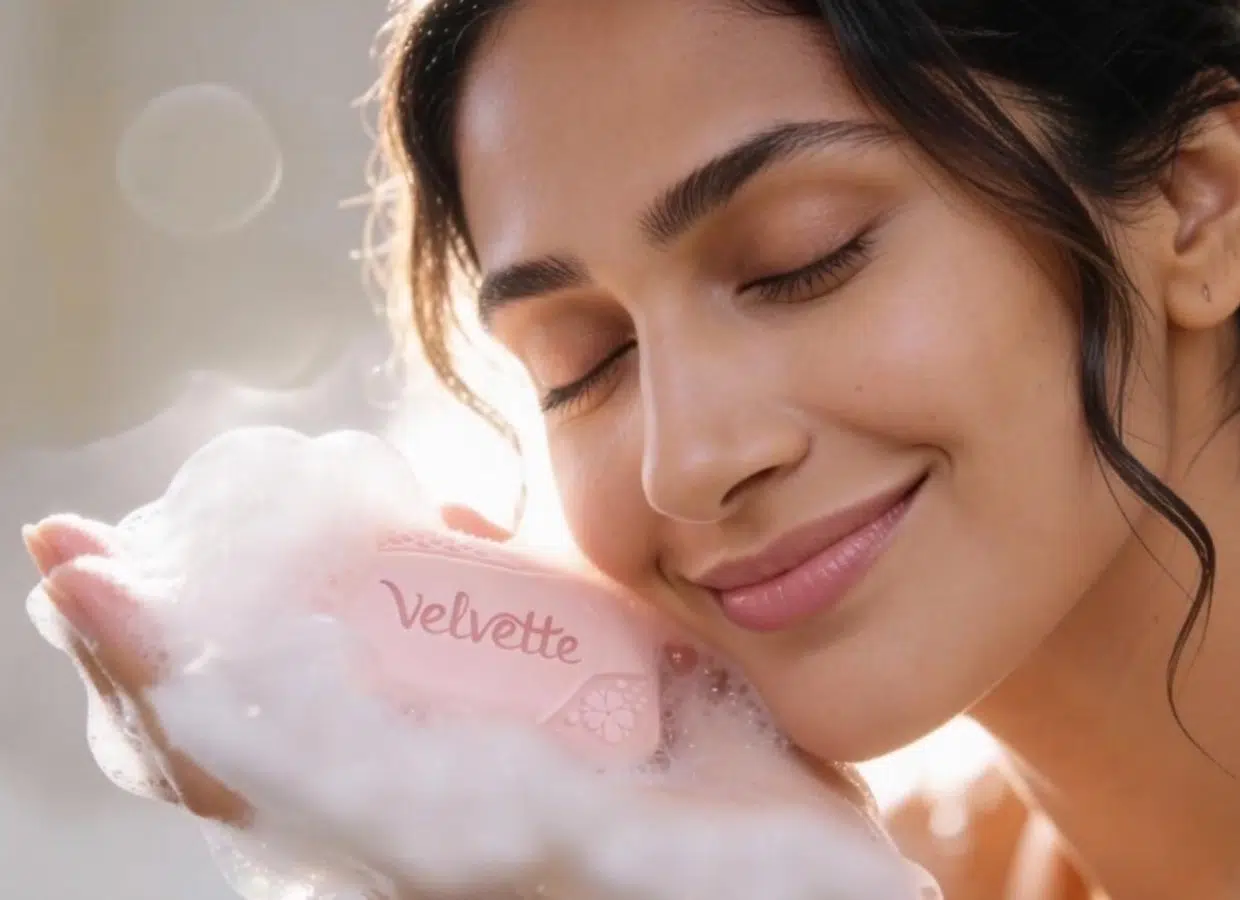 Velvette Soap AI AD Film - AIM Kreations AI-generated luxury ad film by AIM Kreations Best AI Video Production Company in Hyderabad